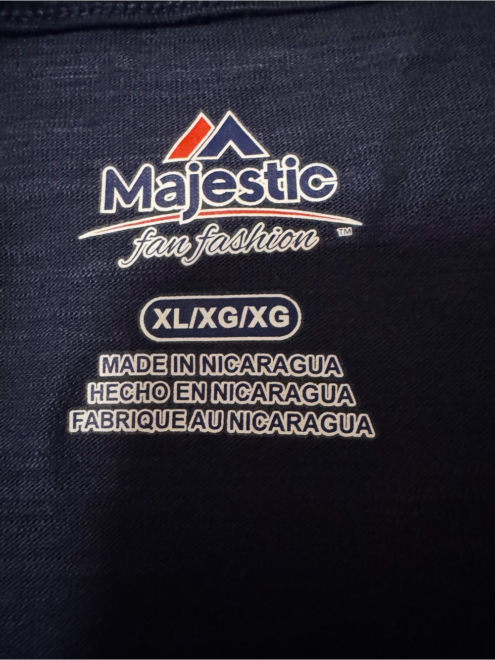 Bears Sequin Majestic Navy Blue & Orange Racerback Tank Top Size XL - Picture 3 of 5
